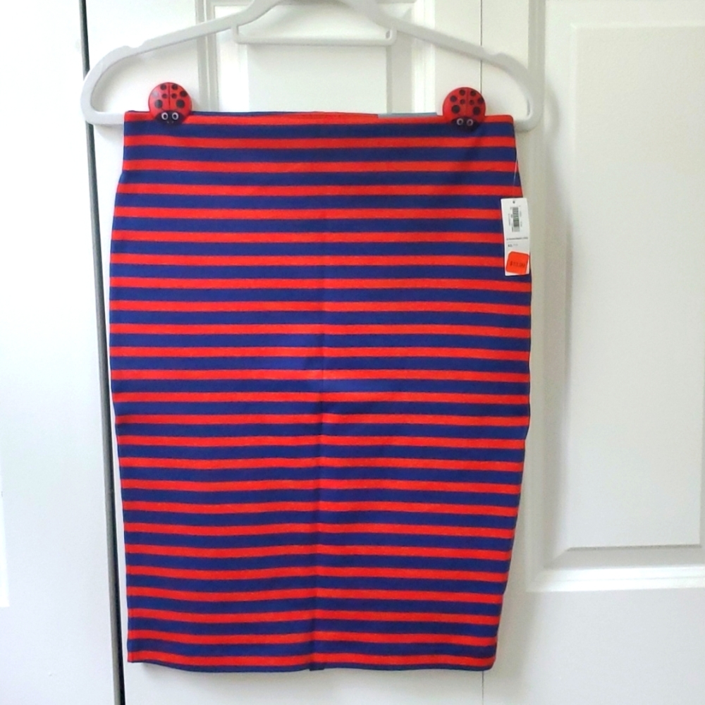 Old Navy Blue & Red Pencil Skirt XS NWT